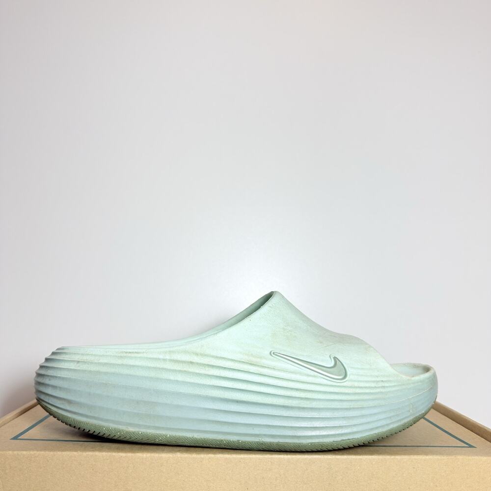 Nike Calm Slide Barely Green Womens Sandals Size 6 Jade Ice Mint Slip On Foam